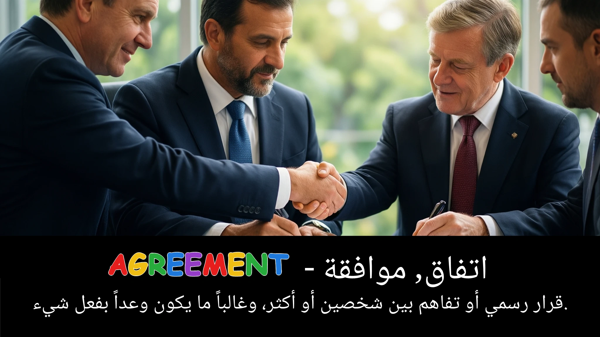 Arabic Illustration for agreement